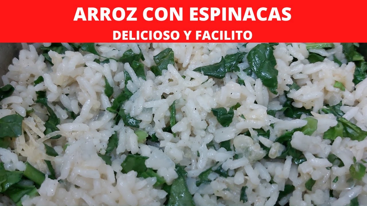 Espinacas con arroz blanco