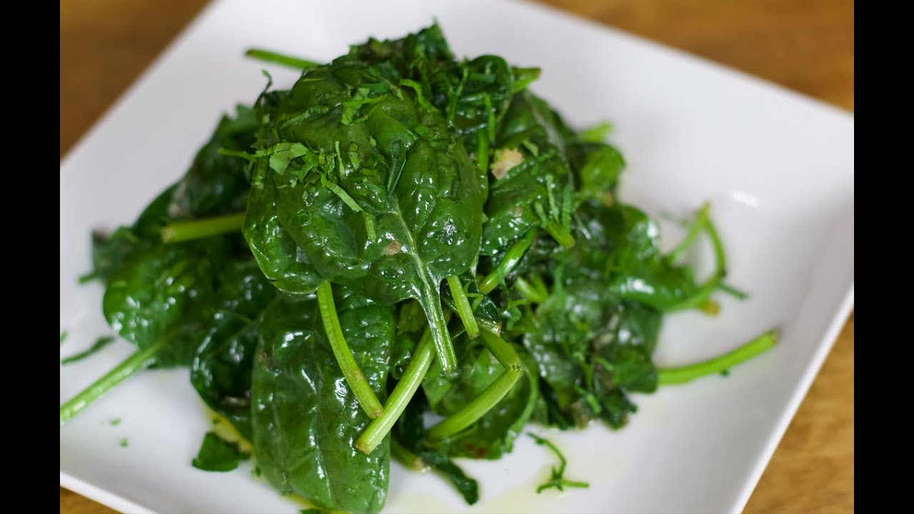 Espinacas con limón