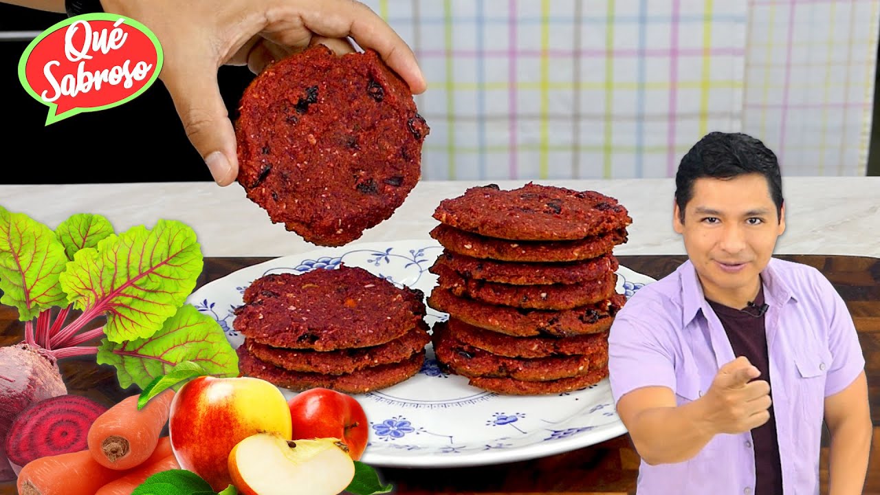 Galletas saladas de remolacha y comino