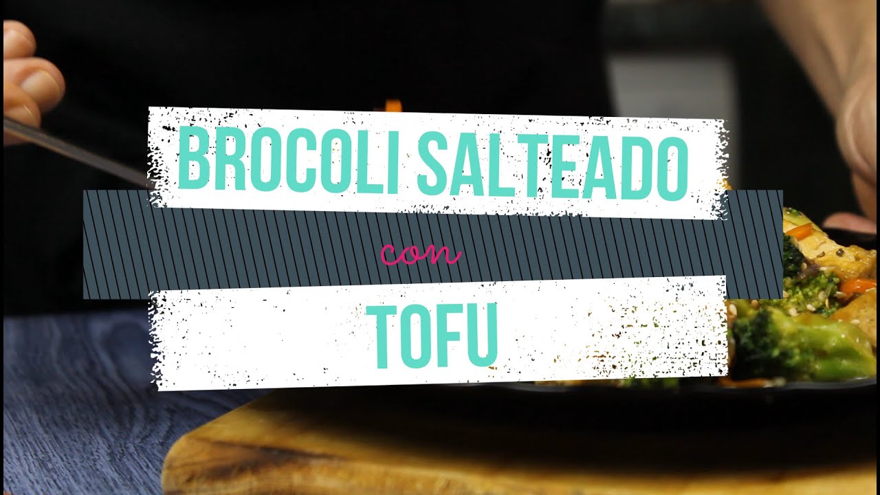 Guiso de brócoli con tofu marinado