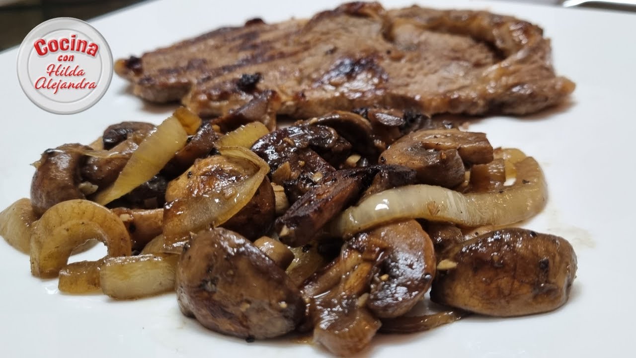 Guiso de champiñón con cebolla