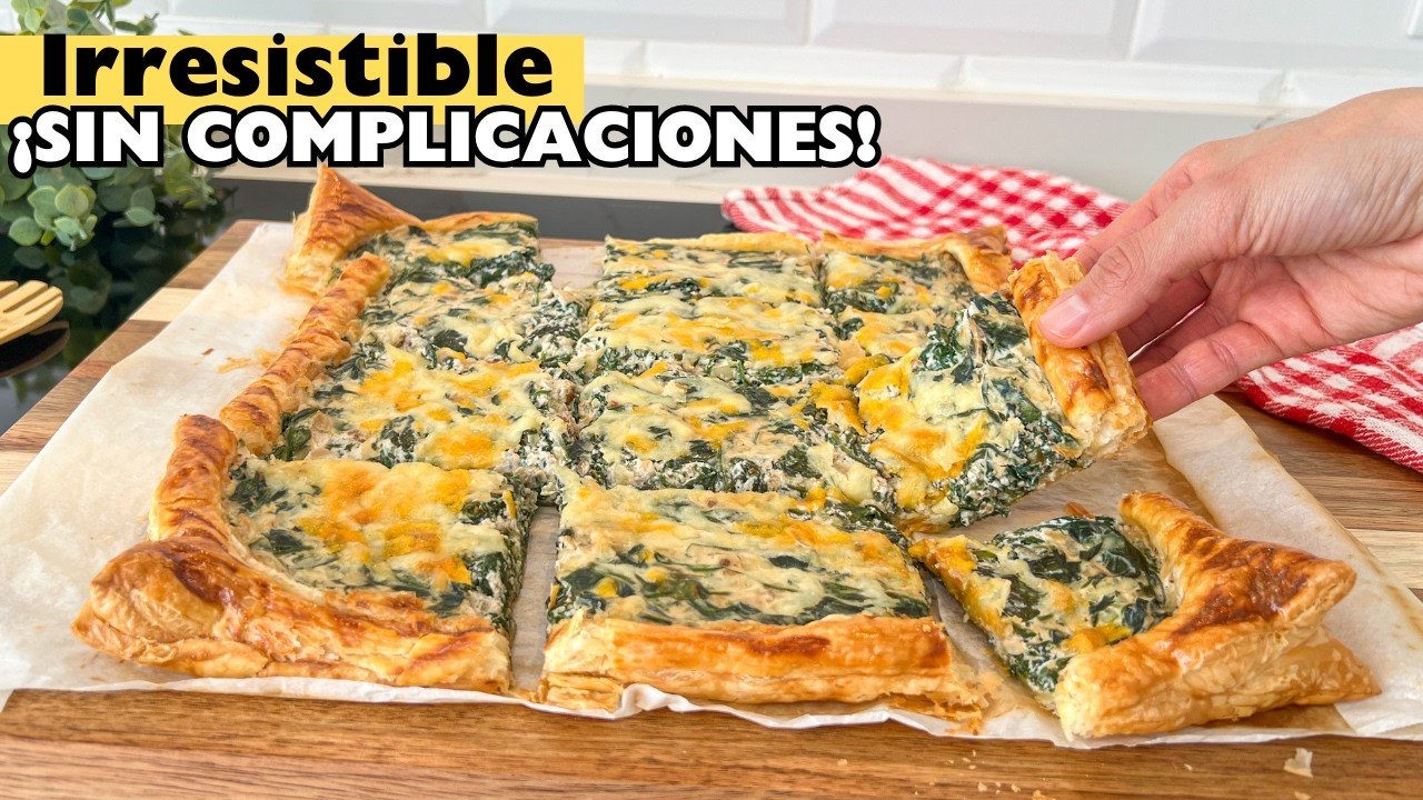 Hojaldre de espinaca y champiñón