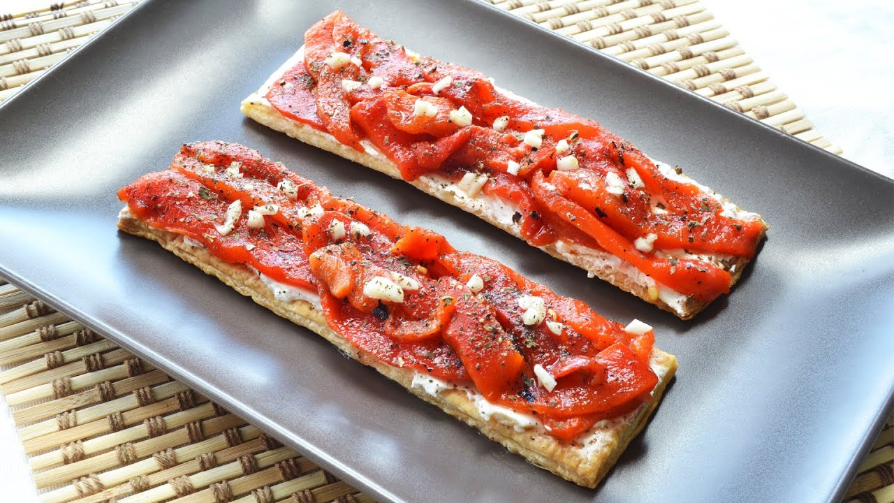 Hojaldre de pimiento asado
