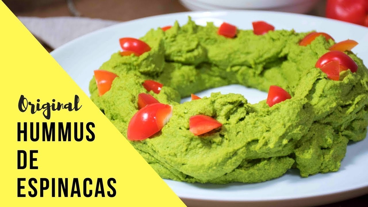 Hummus verde de espinaca