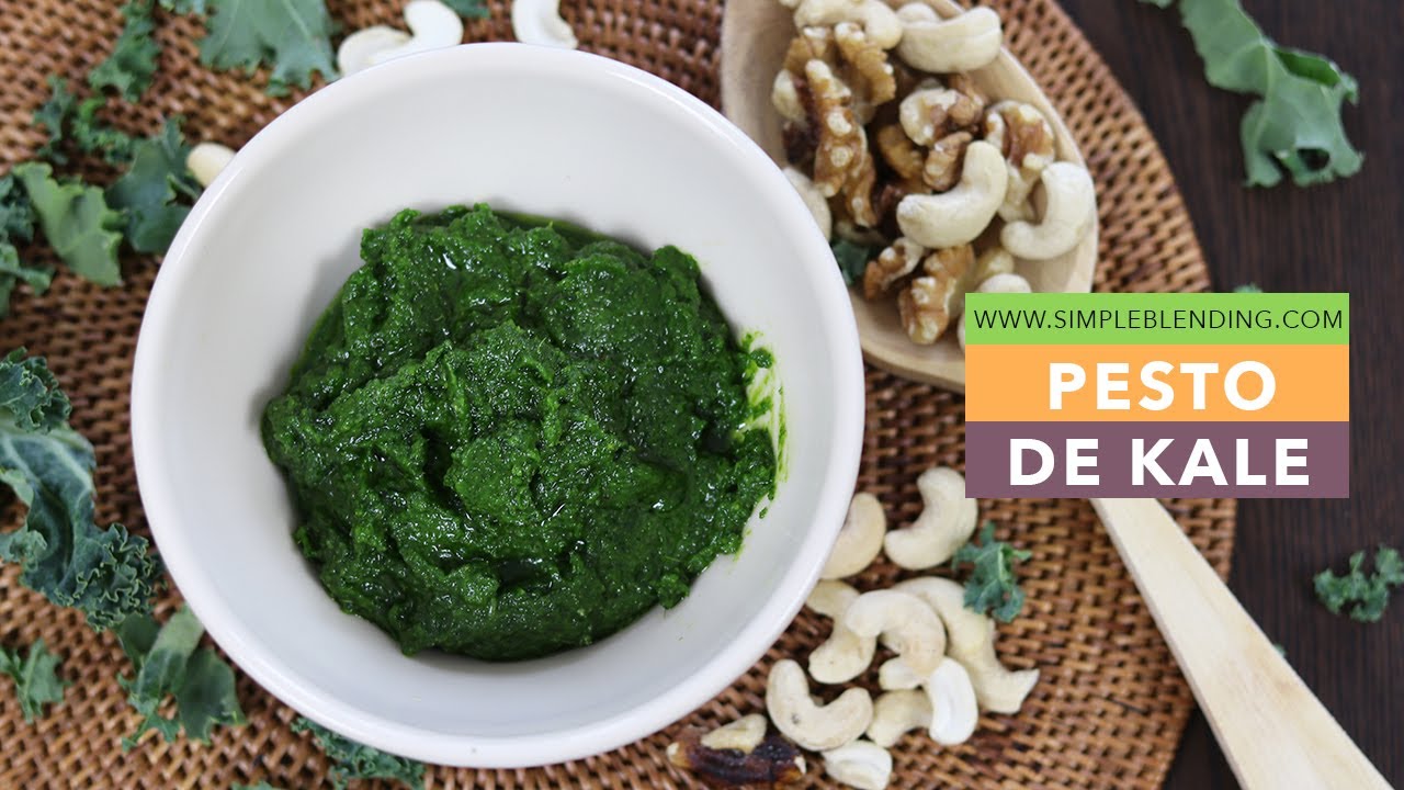 Kale con pesto de nuez