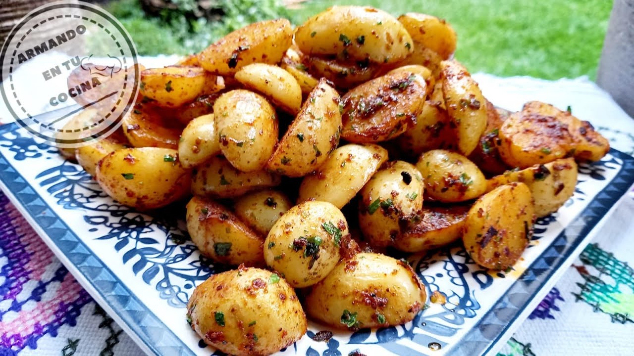 Papas con pesto de perejil