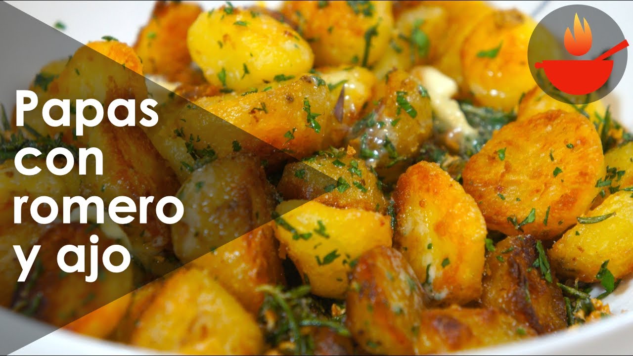 Papas con romero fresco