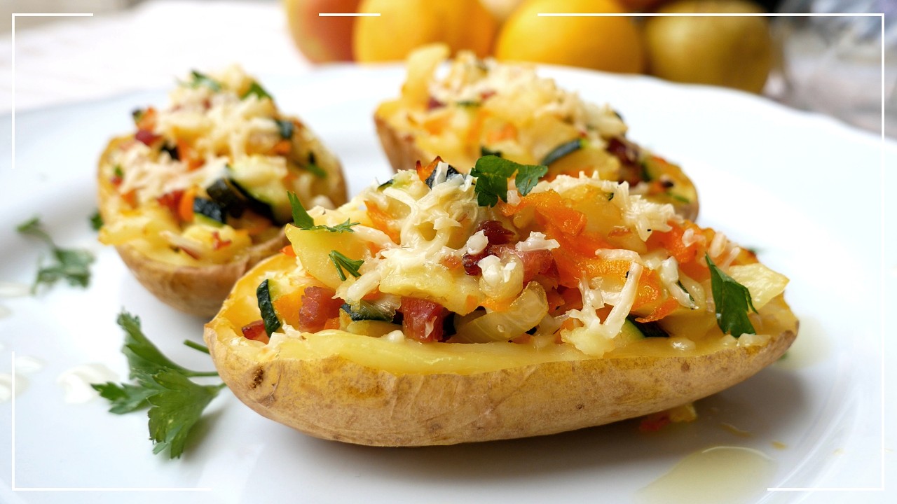 Papas gratinadas con queso vegetal