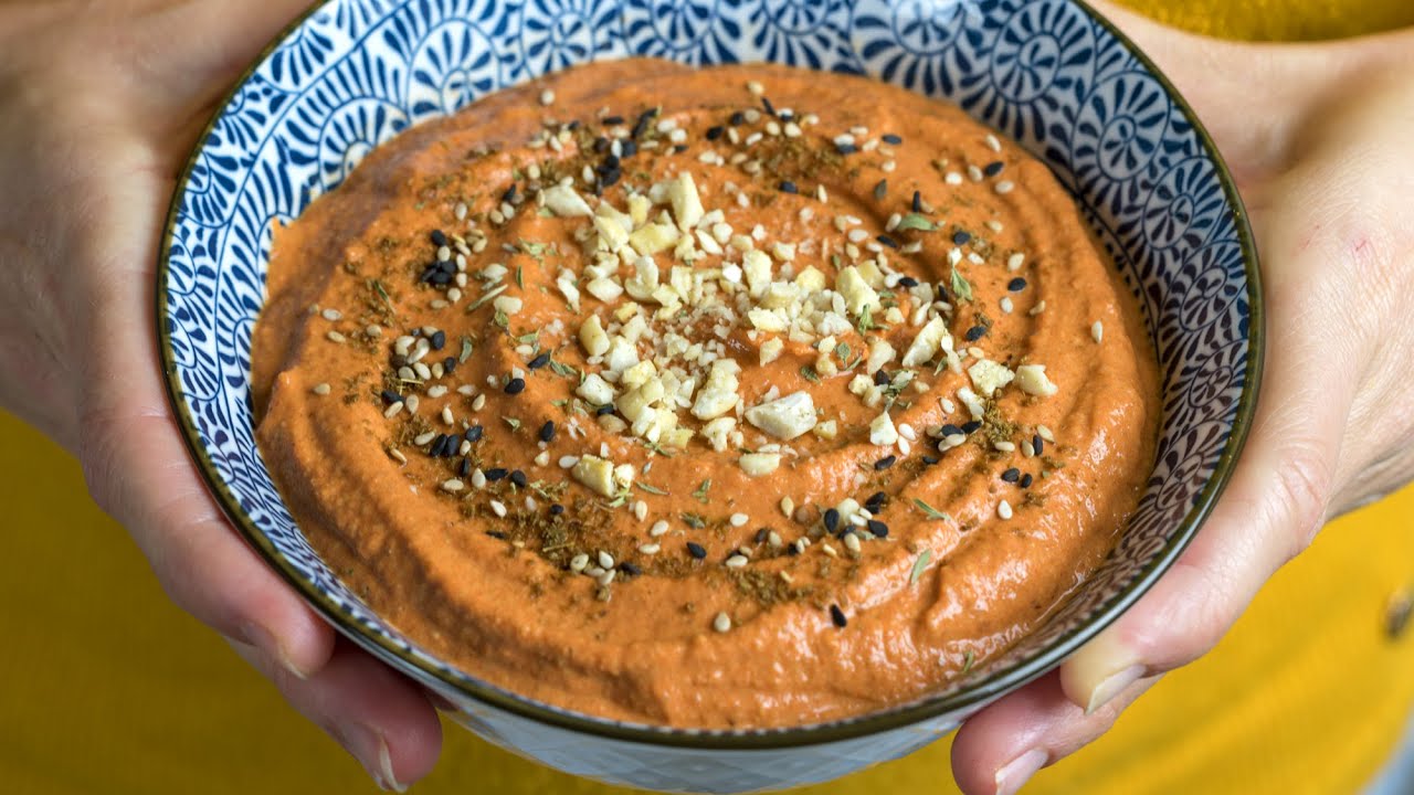 Pimientos con nueces tostadas