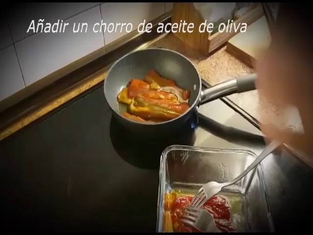 Pimientos glaseados con maple y soya