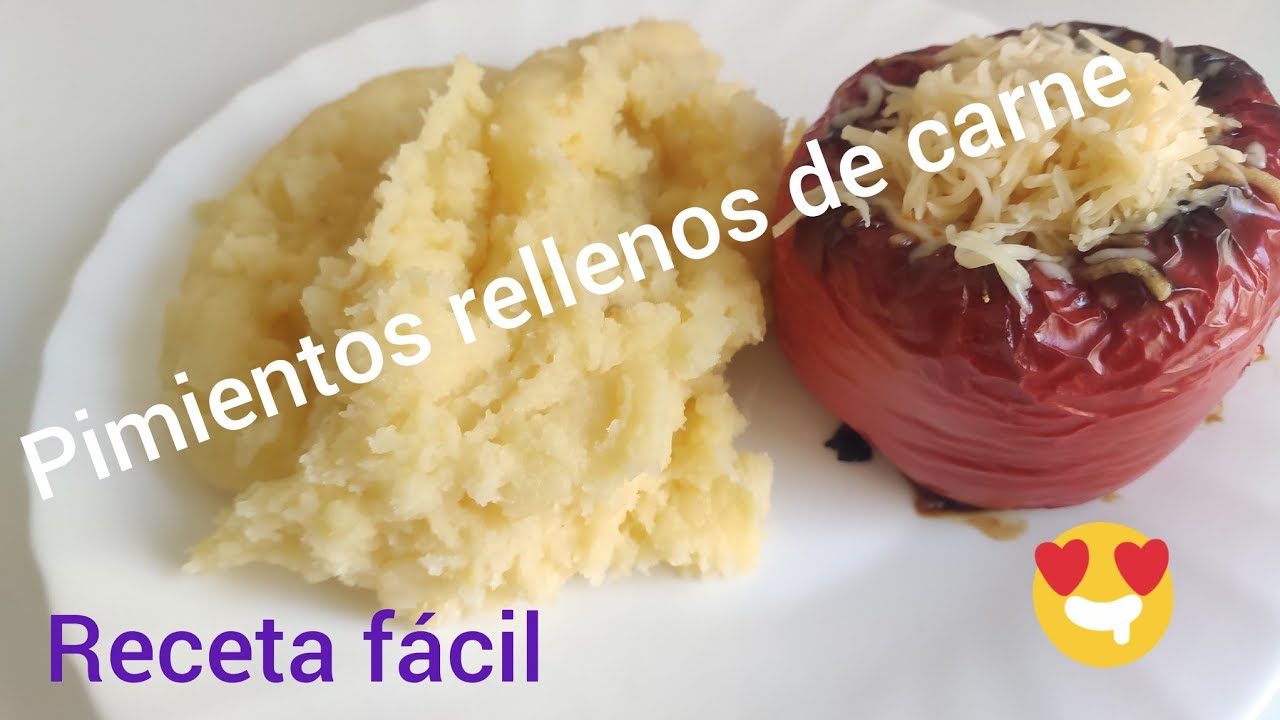 Pimientos rellenos de puré de papa