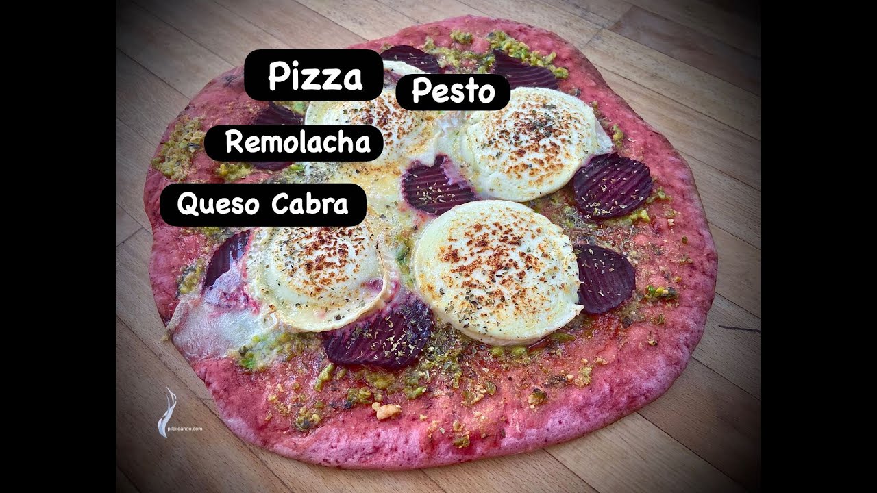 Pizza de remolacha y feta vegetal