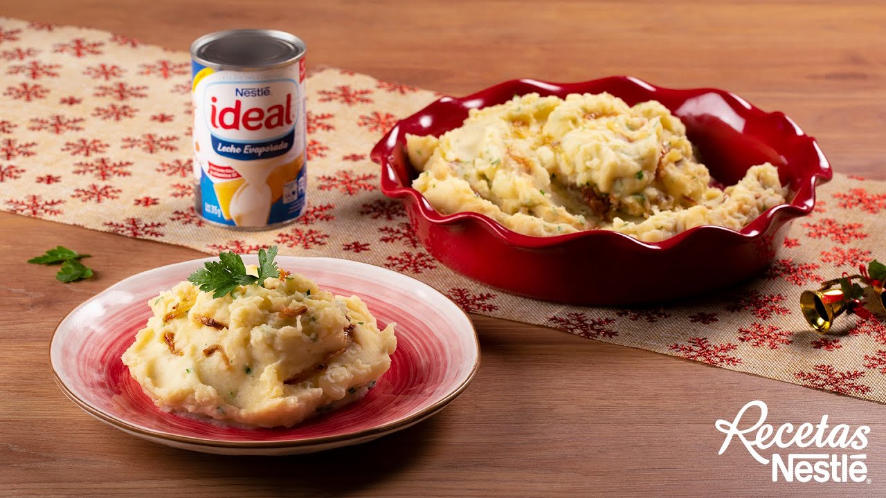 Puré rústico de papa con cebolleta