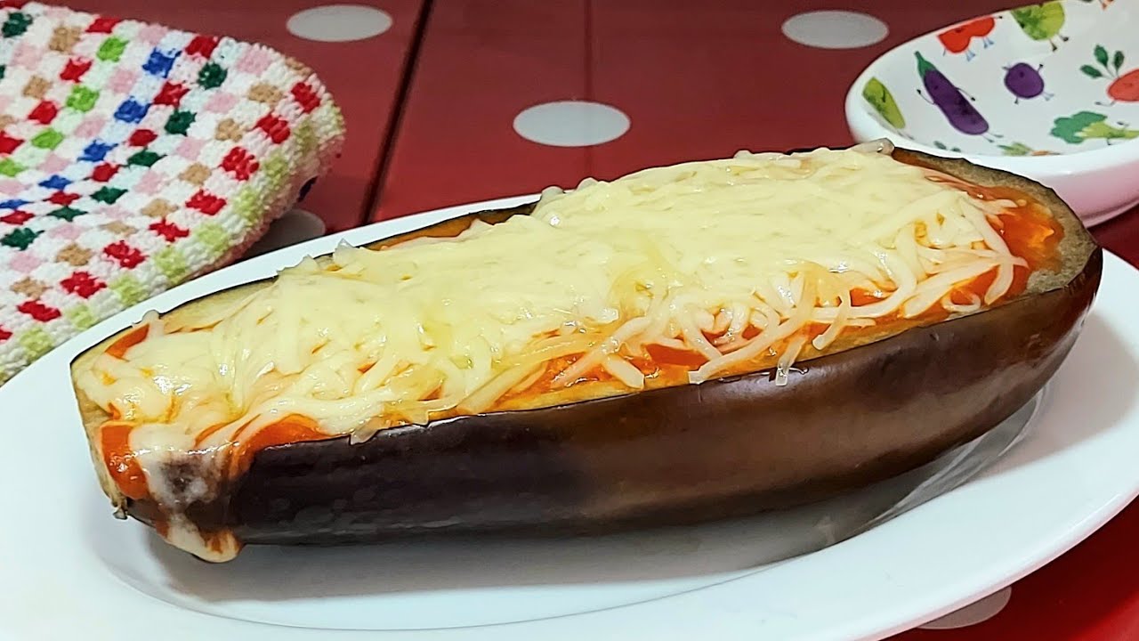 Receta de Berenjenas rellenas vegetarianas al microondas