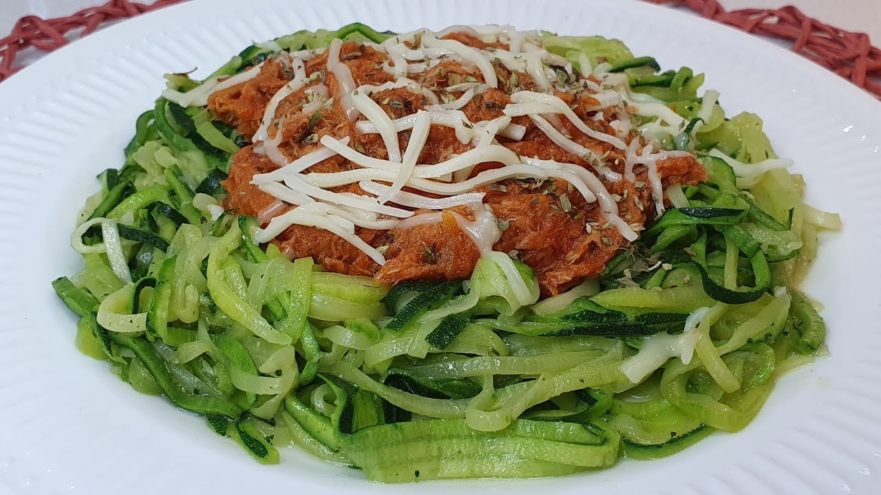 Receta de Espaguetis de calabacín con atún