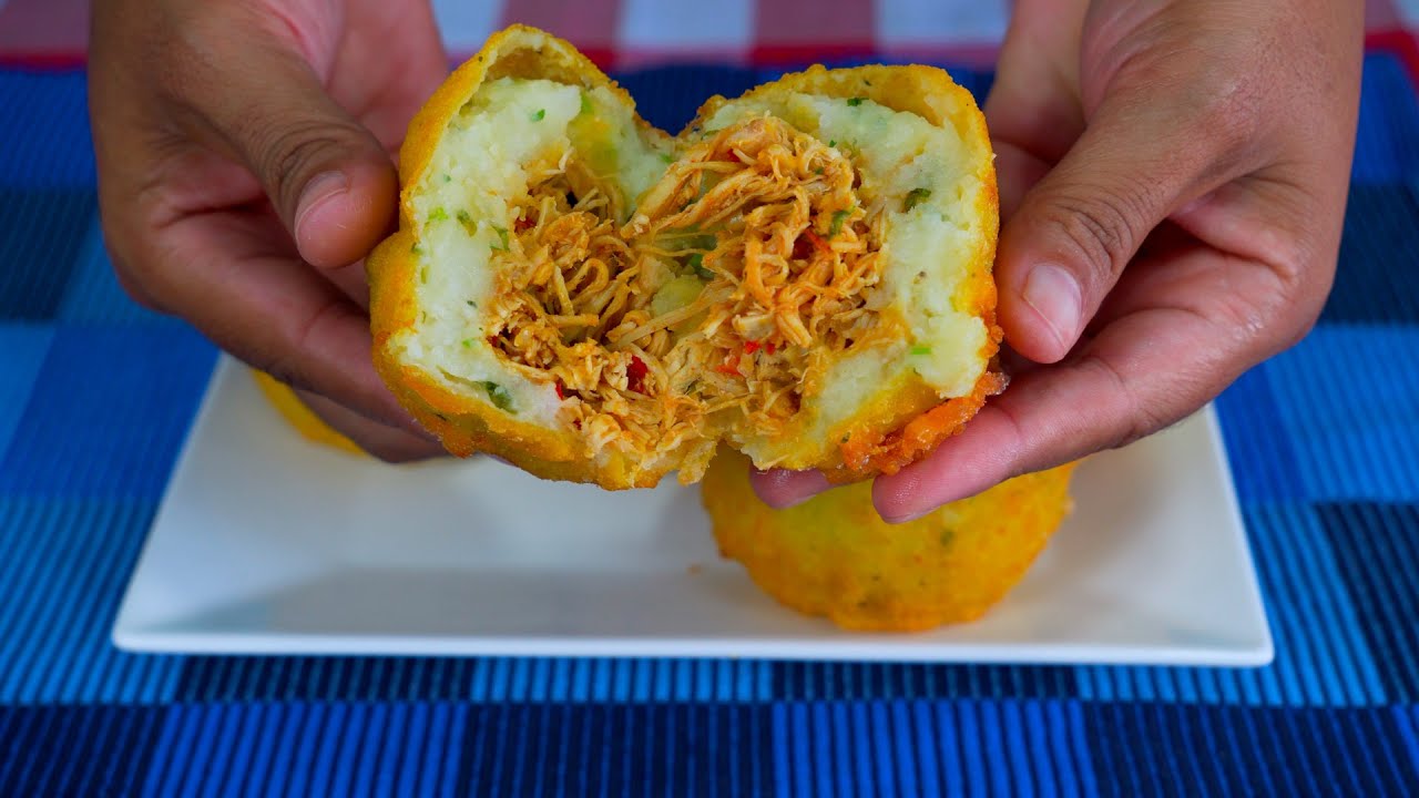 Receta de Papas rellenas de pollo