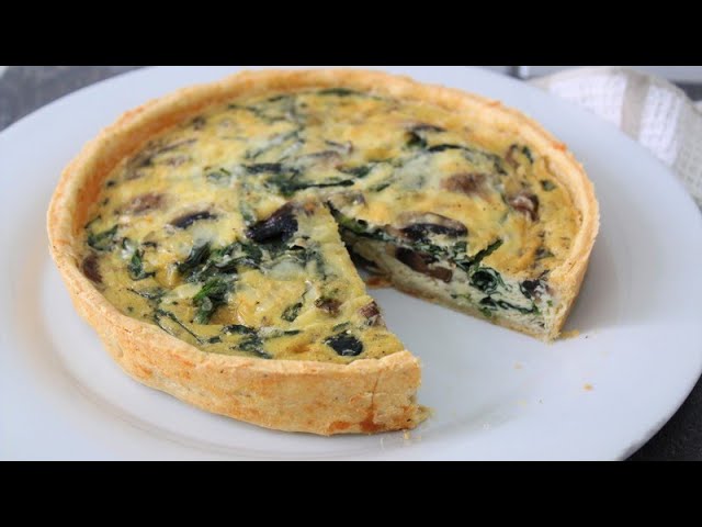 Receta de Pastel de champiñones y espinacas