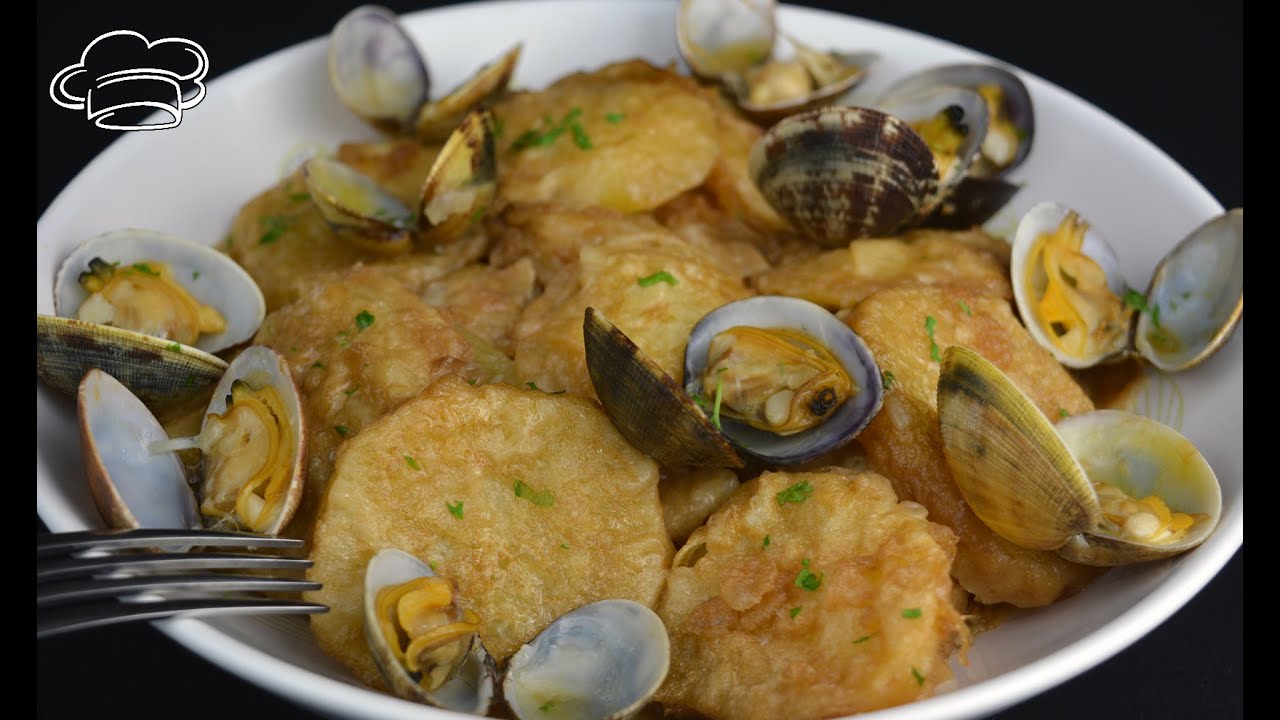 Receta de Patatas a la importancia con almejas
