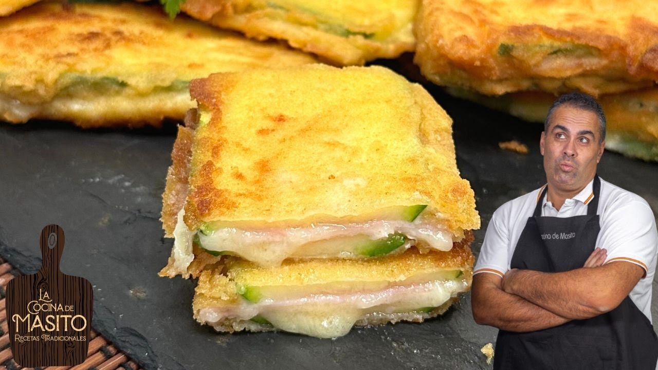 Receta de San Jacobos de calabacín al horno