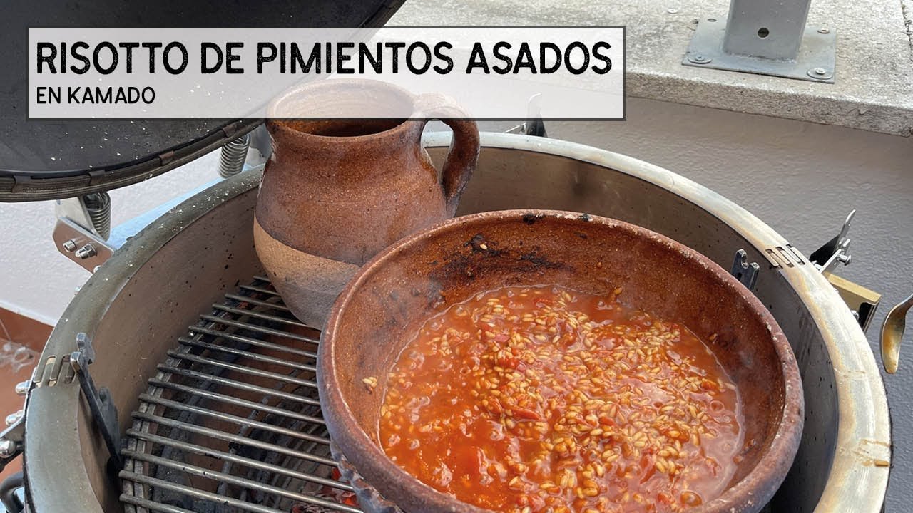 Risotto de pimientos asados y paprika