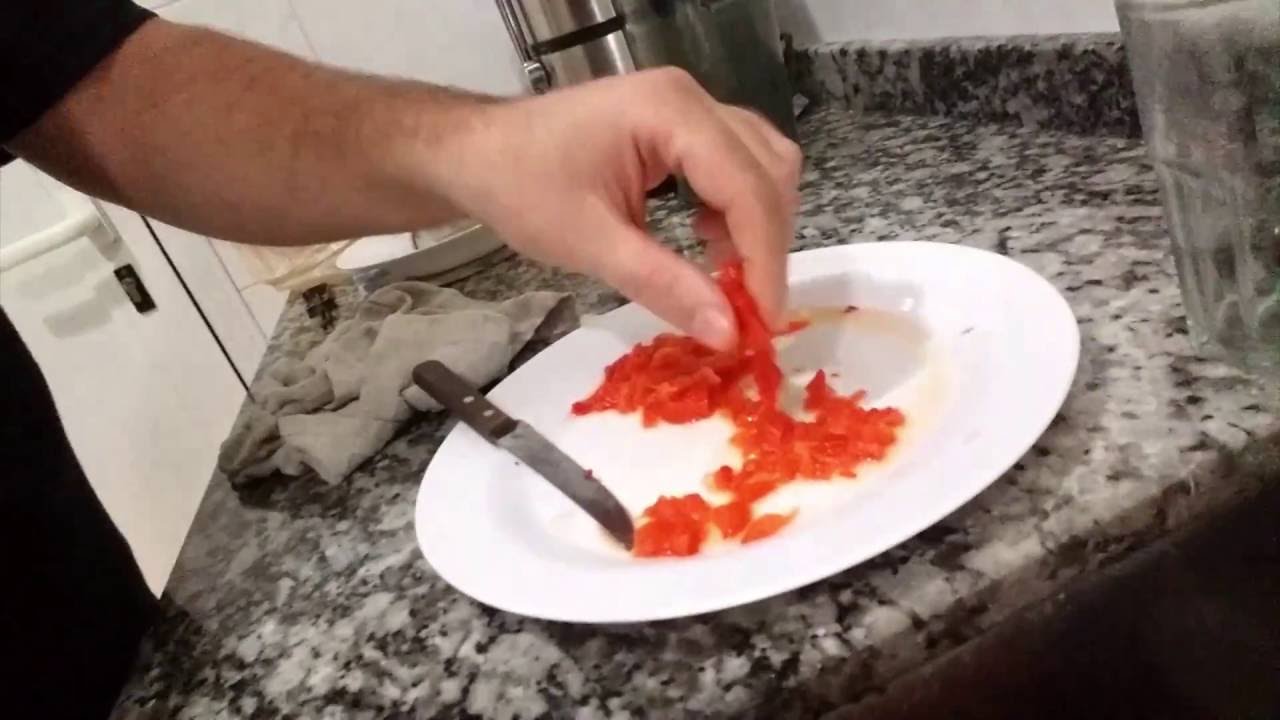 Risotto de pimientos con crema vegetal