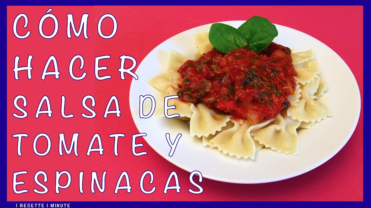Salsa de tomate con espinaca