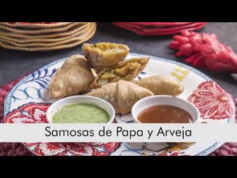 Samosas rellenas de papa y arveja