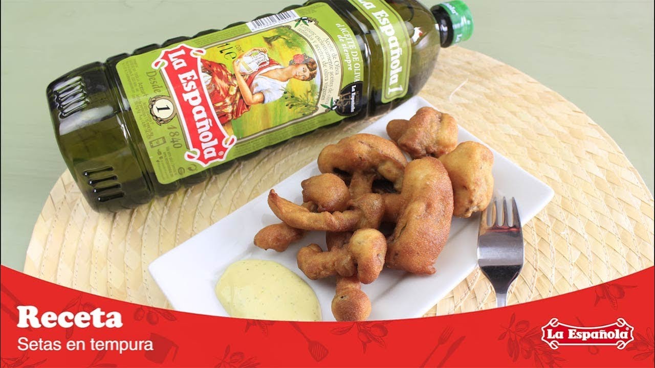 Setas en tempura ligera