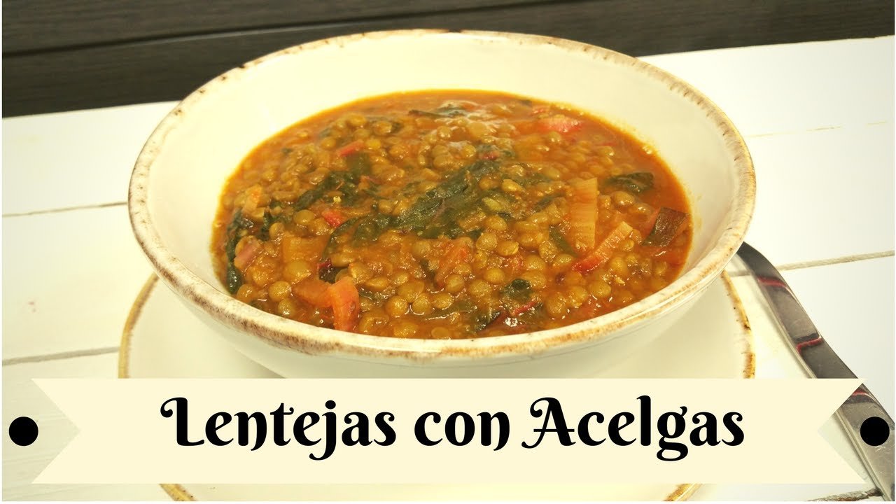 Sopa de lentejas con acelga y comino