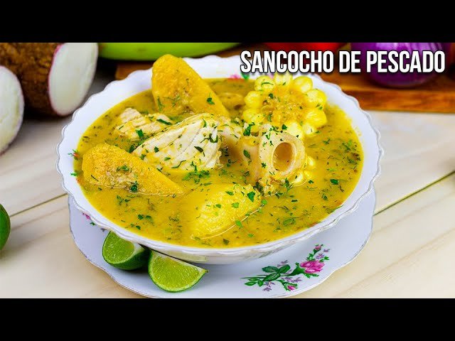 Sopa de pescado con habas