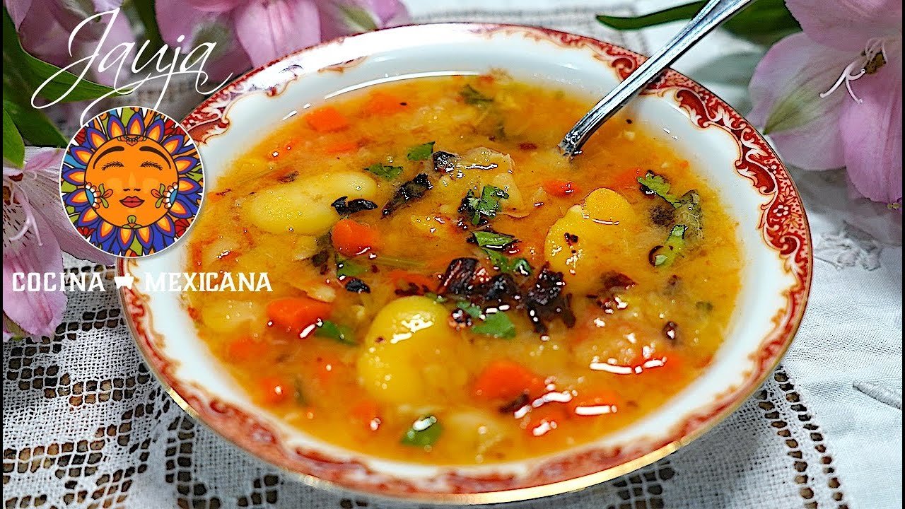 Sopa de res con habas y papa