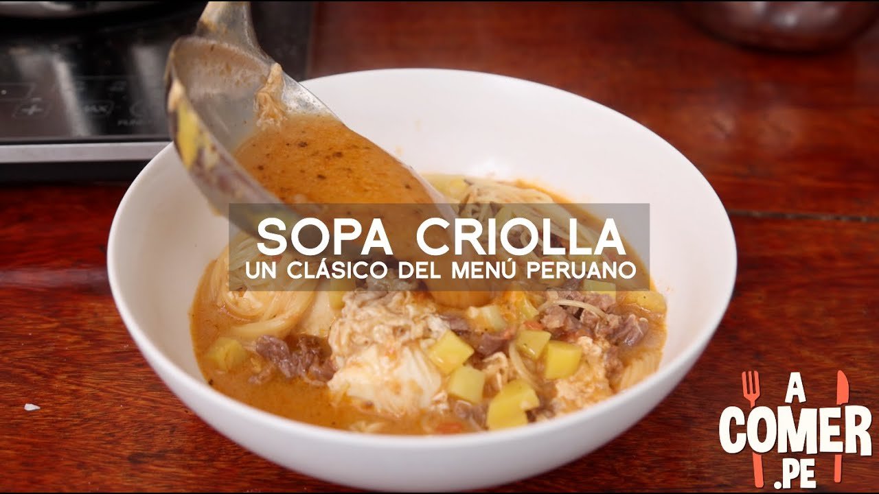 Sopa de res con papas criollas