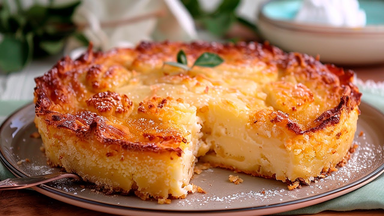 Tarta de coliflor y queso vegetal