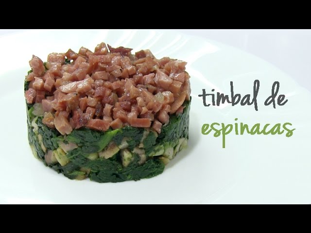 Timbal de espinaca con ajo