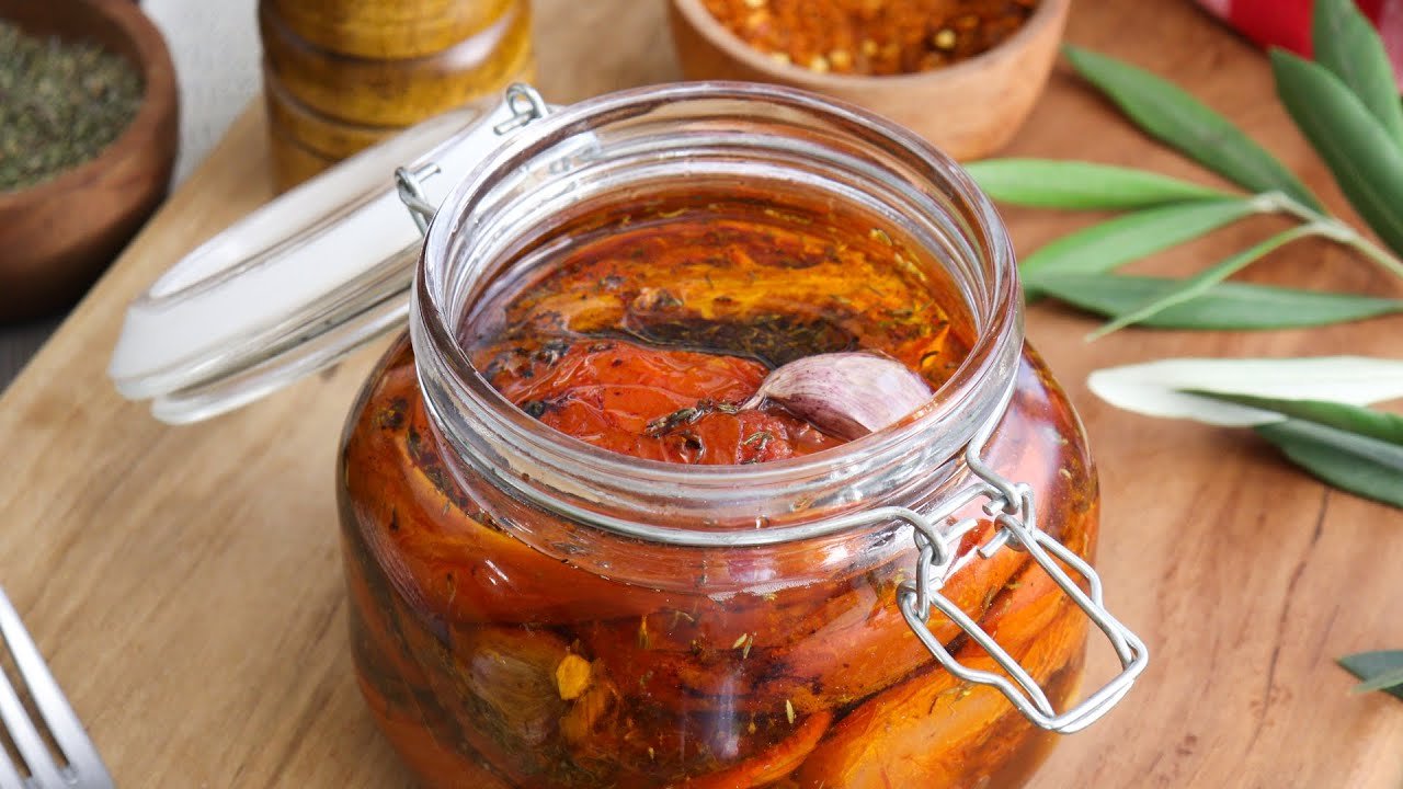 Tomates al horno con ajo