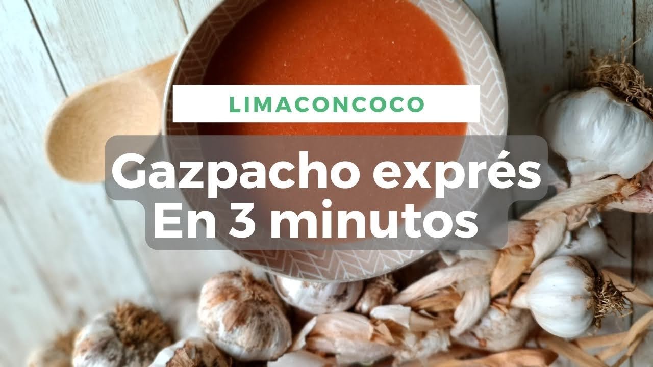 Tomates en gazpacho rápido