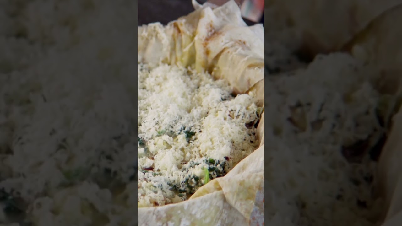 Torrijas saladas de espinaca y feta vegetal