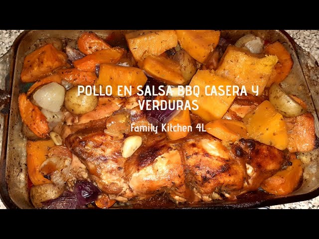 Verduras con salsa bbq