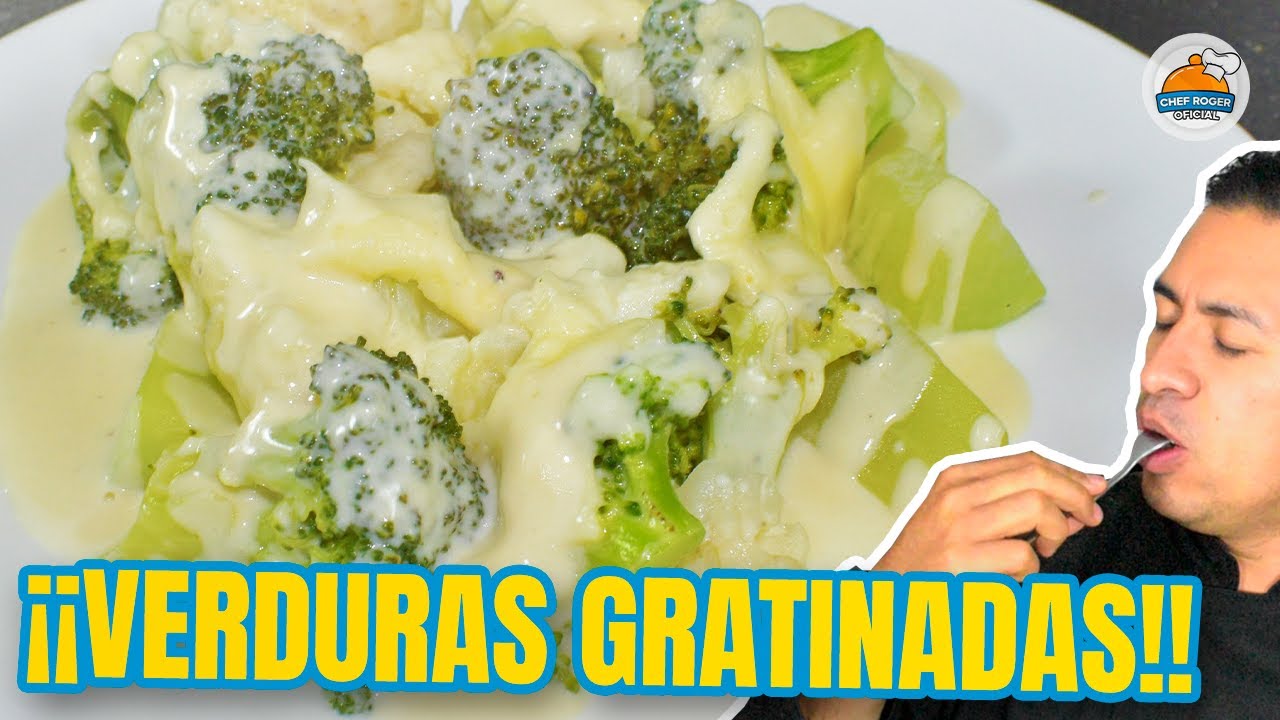 Verduras gratinadas con crema