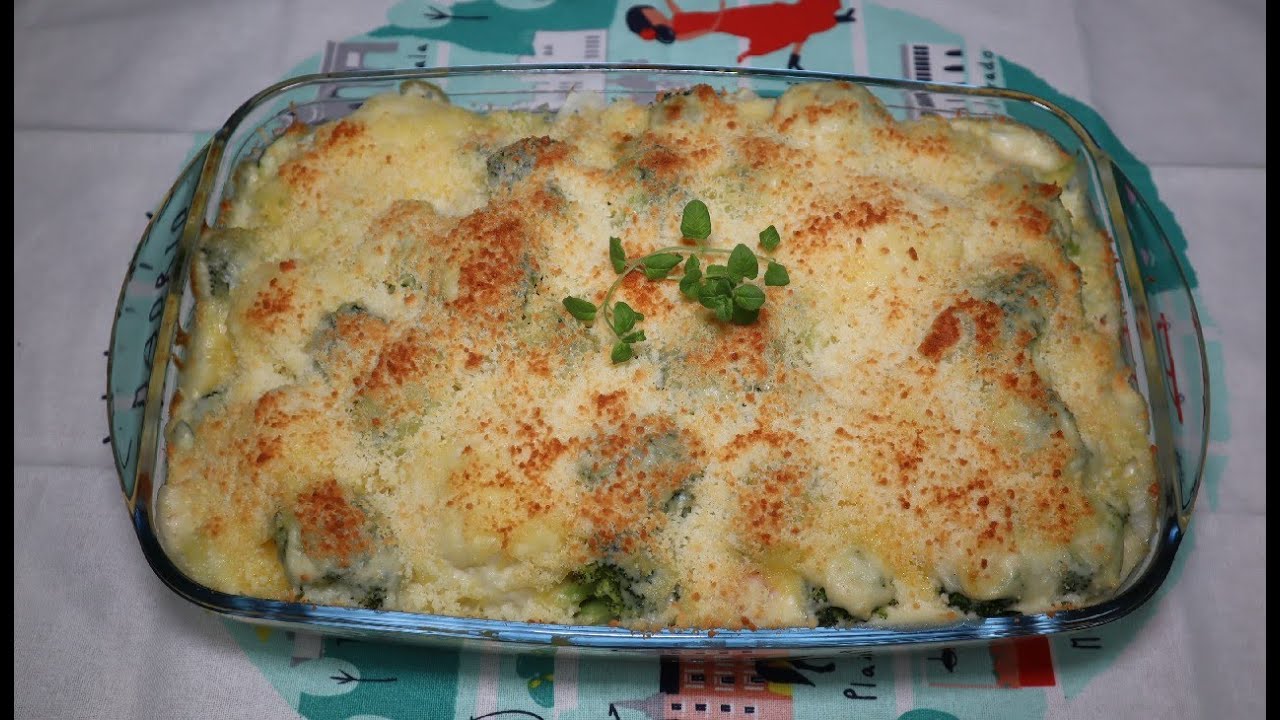 Verduras gratinadas con salsa blanca