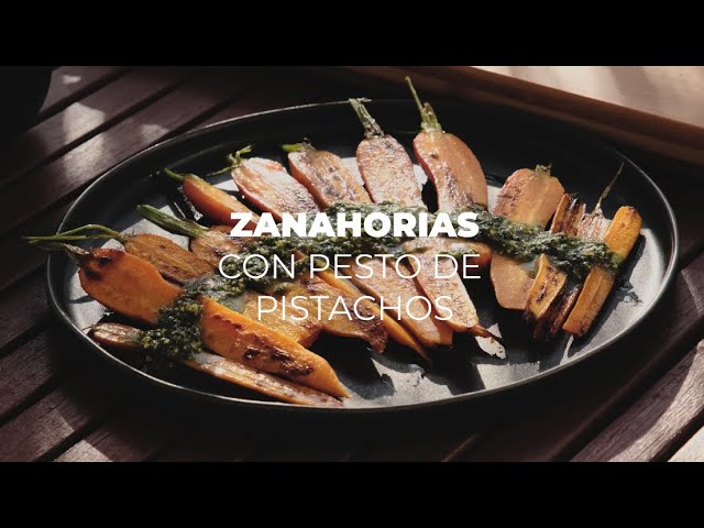 Zanahorias baby con pesto de pistacho