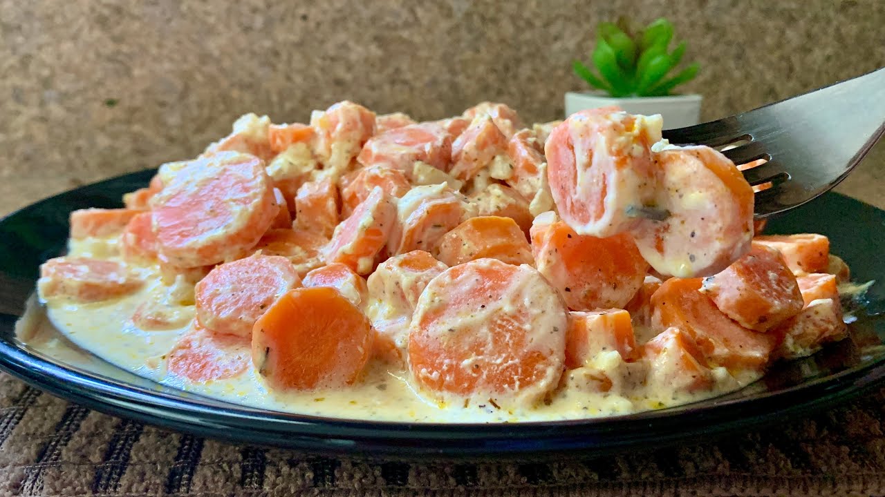 Zanahorias con crema vegetal