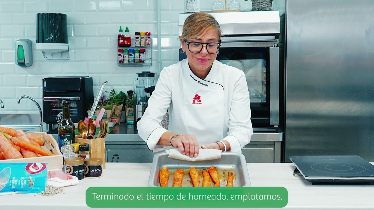 Zanahorias con pesto de albahaca