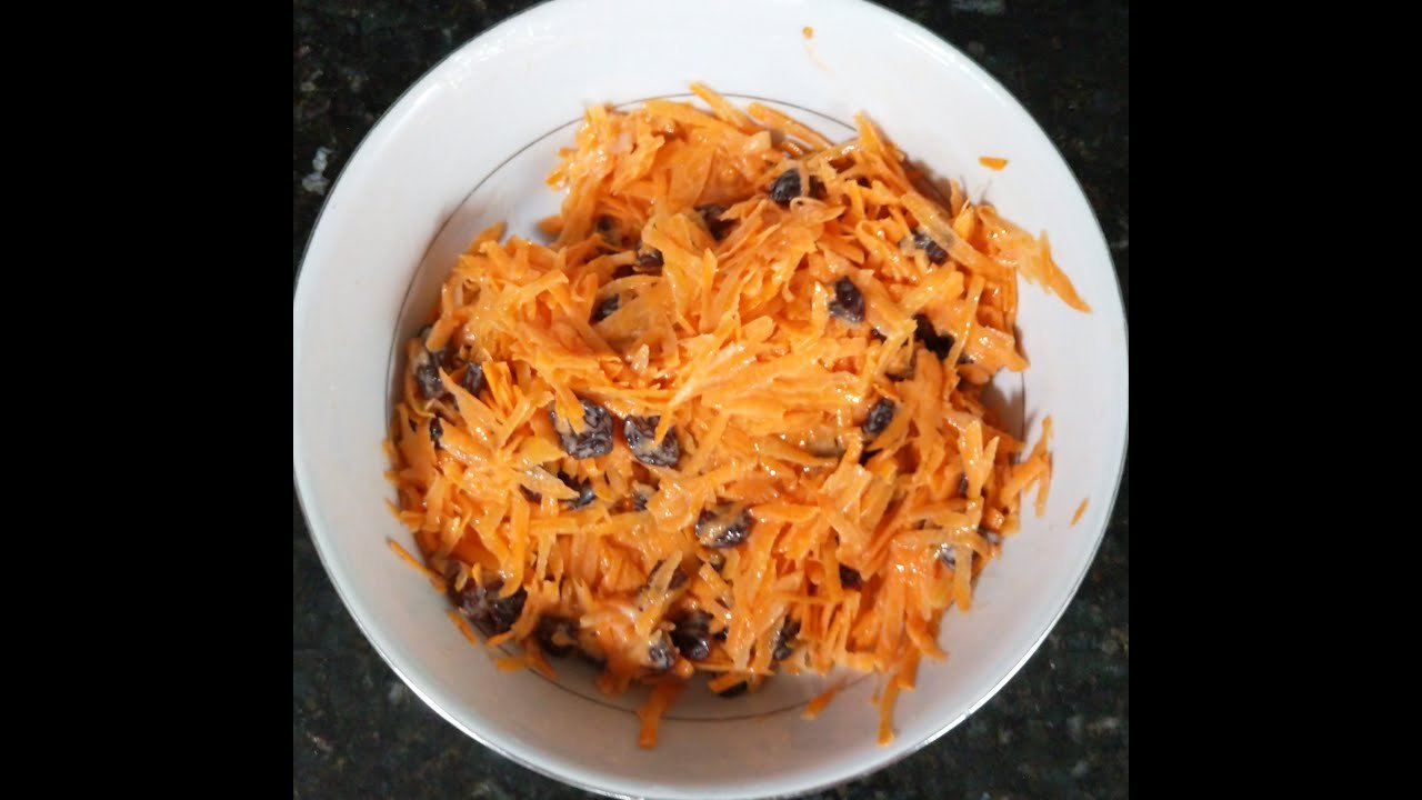 Zanahorias ralladas con pasas