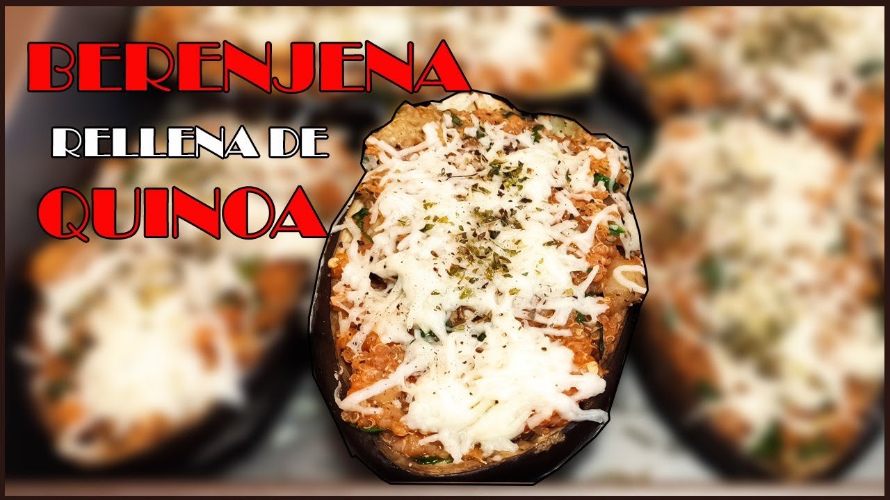 Berenjena rellena de quinoa