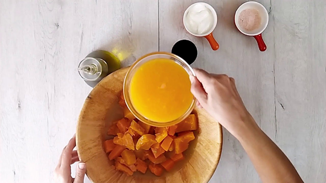 Crema de calabaza con jengibre y naranja