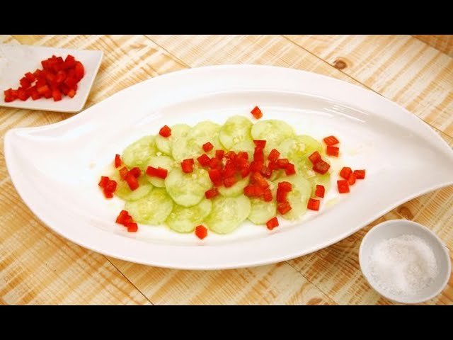 Ensalada de pepino y pimiento