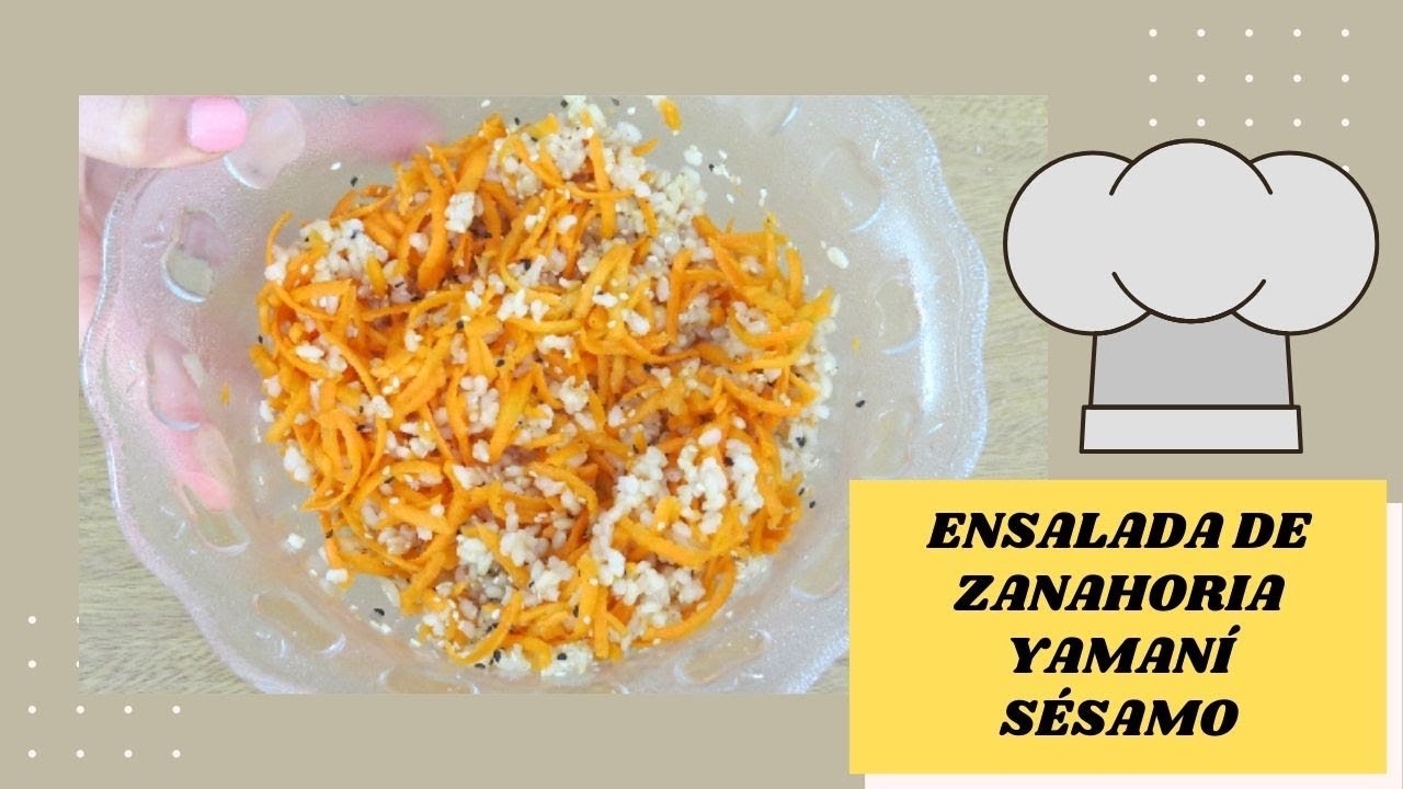 Ensalada de zanahoria rallada con sésamo
