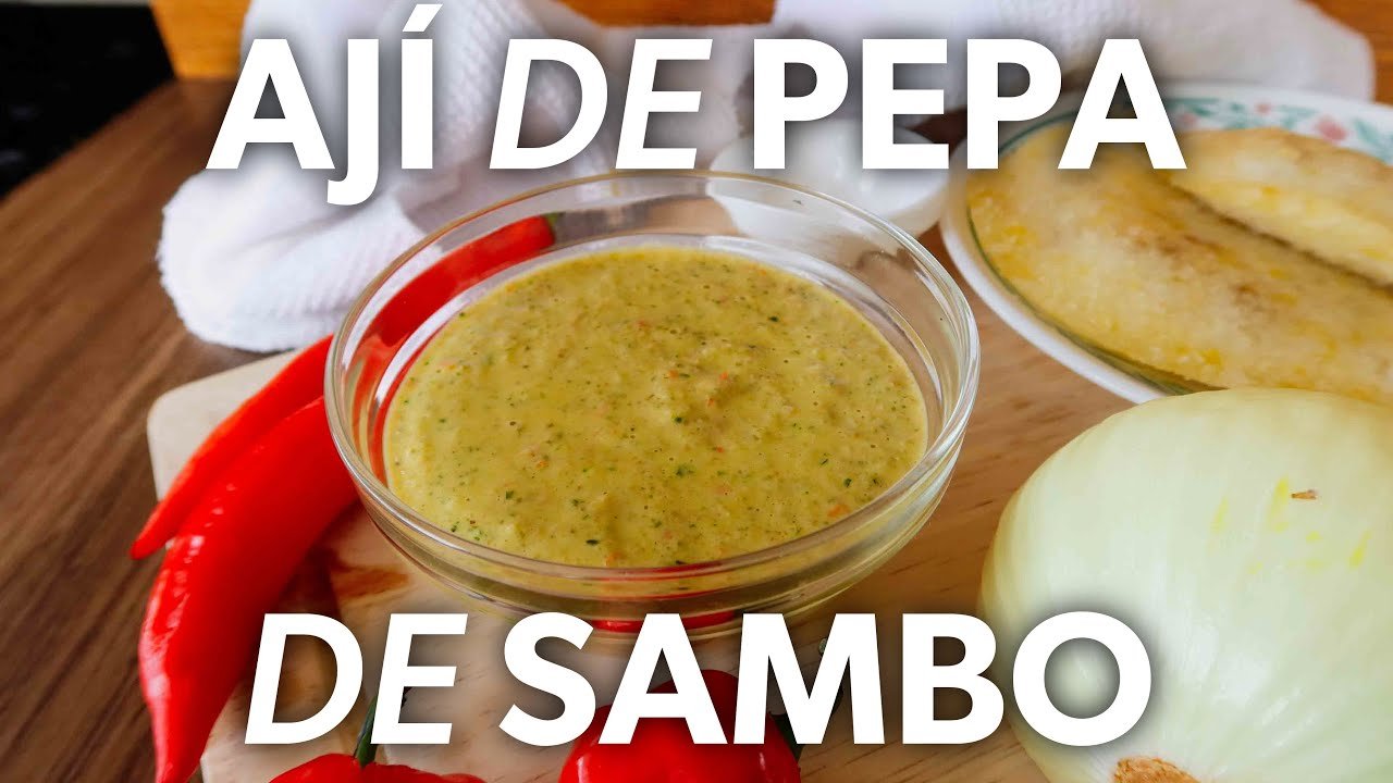Salsa ají de pepa de sambo ecuatoriana