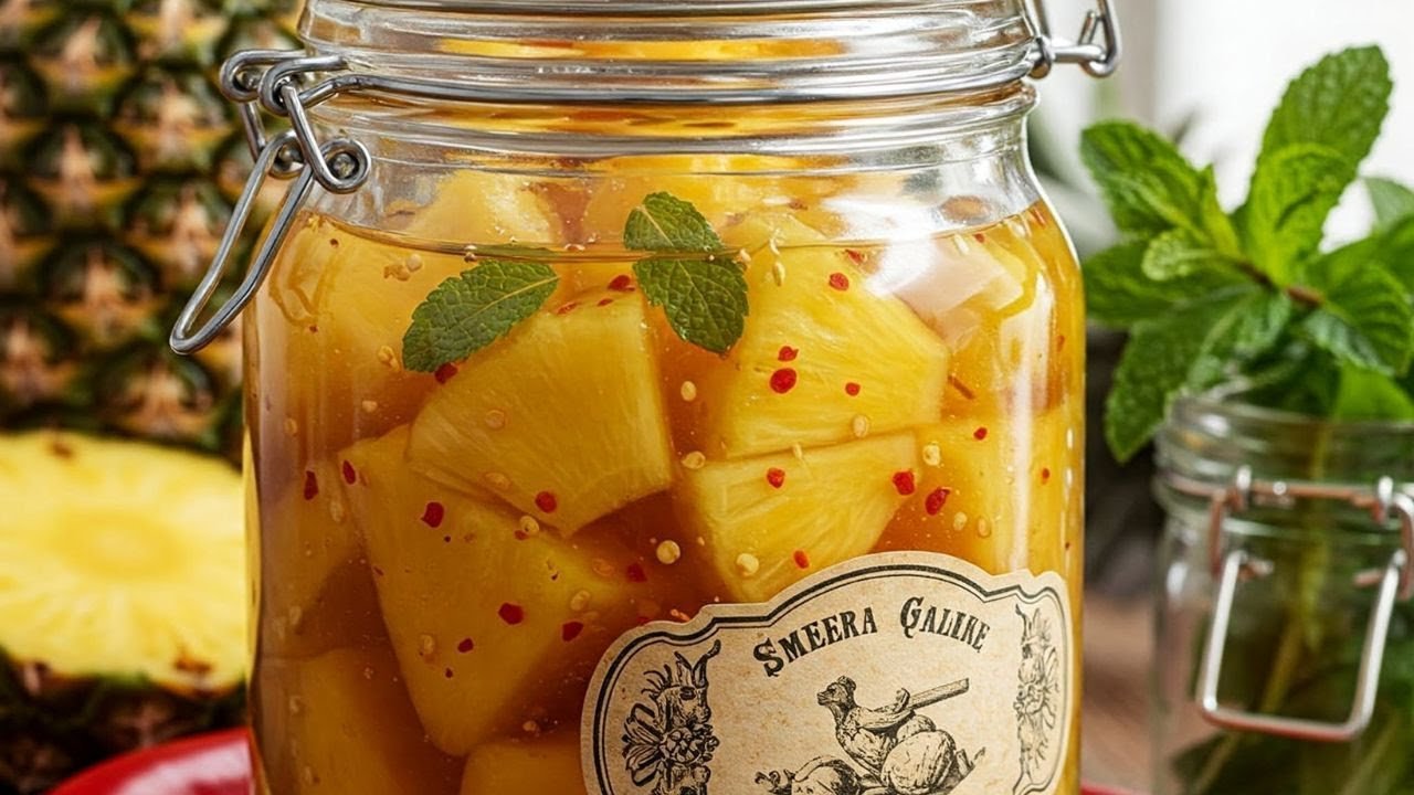 Salsa chutney de piña para jamón